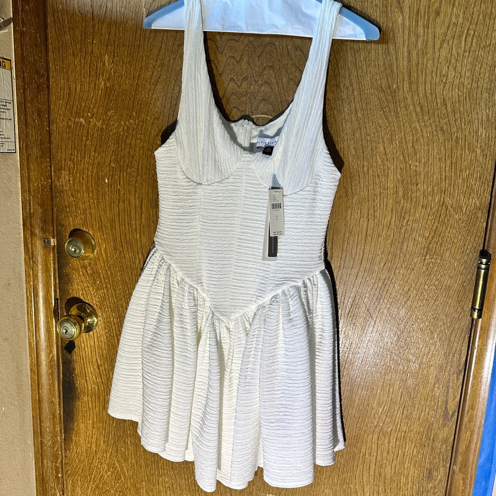 Anthropologie White Textured Dress